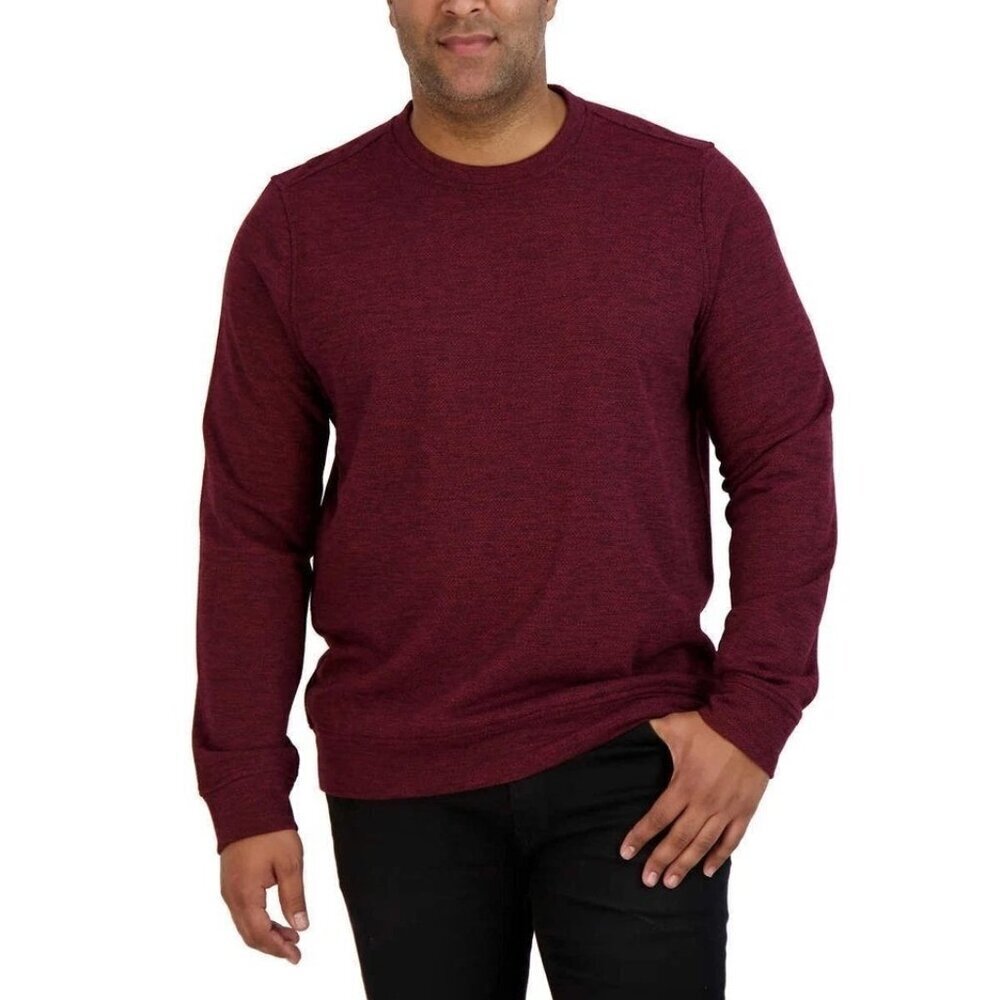 Gerry Men's XL Burgundy Textured Crewneck Sweatshirt Polyester/Spandex M0817